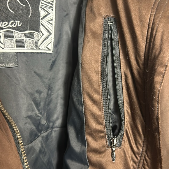 Nils Brown Ladies Ski Jacket/Size 12 /Hidden hood/Sherpa Collar - Picture 8 of 16